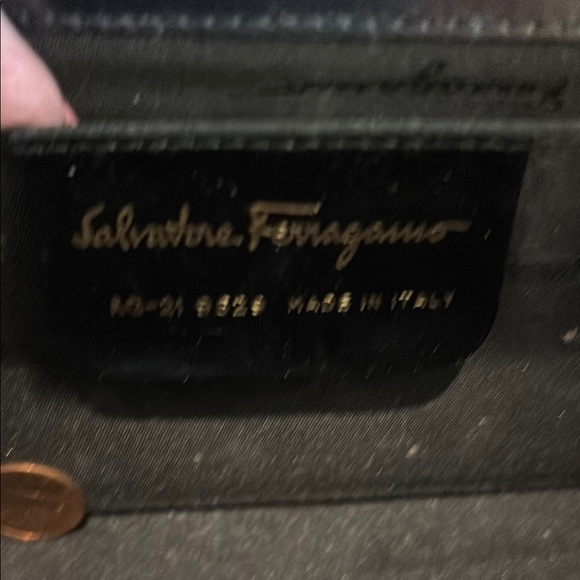 Elegant Ferragamo Blue Leather Chain or Clutch Bag - Picture 3 of 5